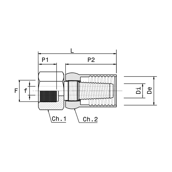 10/D - FEMALE threaded connection with HOSE MASK - Fittings - Compressed air - Ani (2pcs pack) 10/D - FEMALE threaded connection with HOSE MASK - Fittings - Compressed air - Ani (2pcs pack)